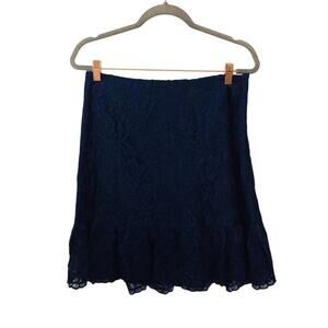 Draper James Tulip Lace Skirt NWT Navy Blue
